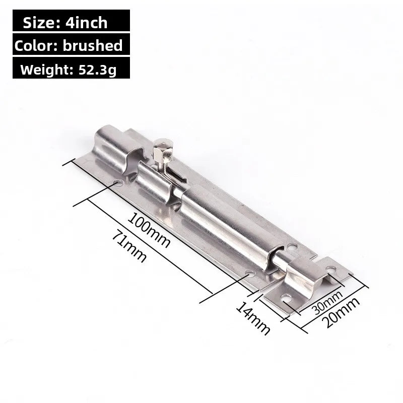 Black Door Lock Barrel Aluminum Alloy Door Lock Latch for Home Hardware Gate Safety Door Bolt Tower Window Catch Lock Silver Oasis Select 100mm