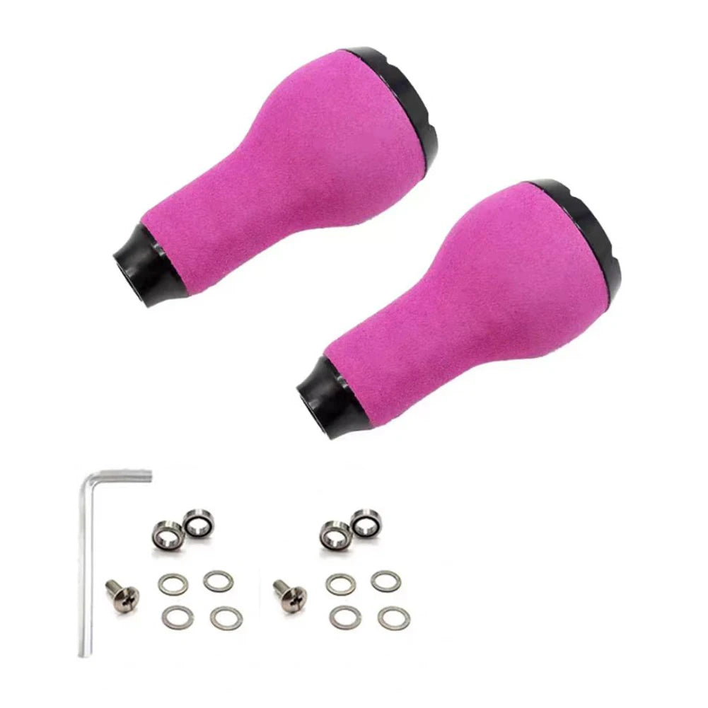 EVA Grip Pill Purple Reel Handle Knob EVA Gourd Shape Rubber Cork Material Color Collision Mix DIY Assembly Fun Oasis Select