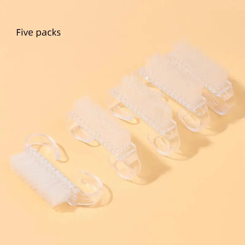 5Pcs Acrylic Nail Art Brush Set, Soft Plastic Dust Cleaning Brushes for Removing Nail Powder and Residues Oasis Select F