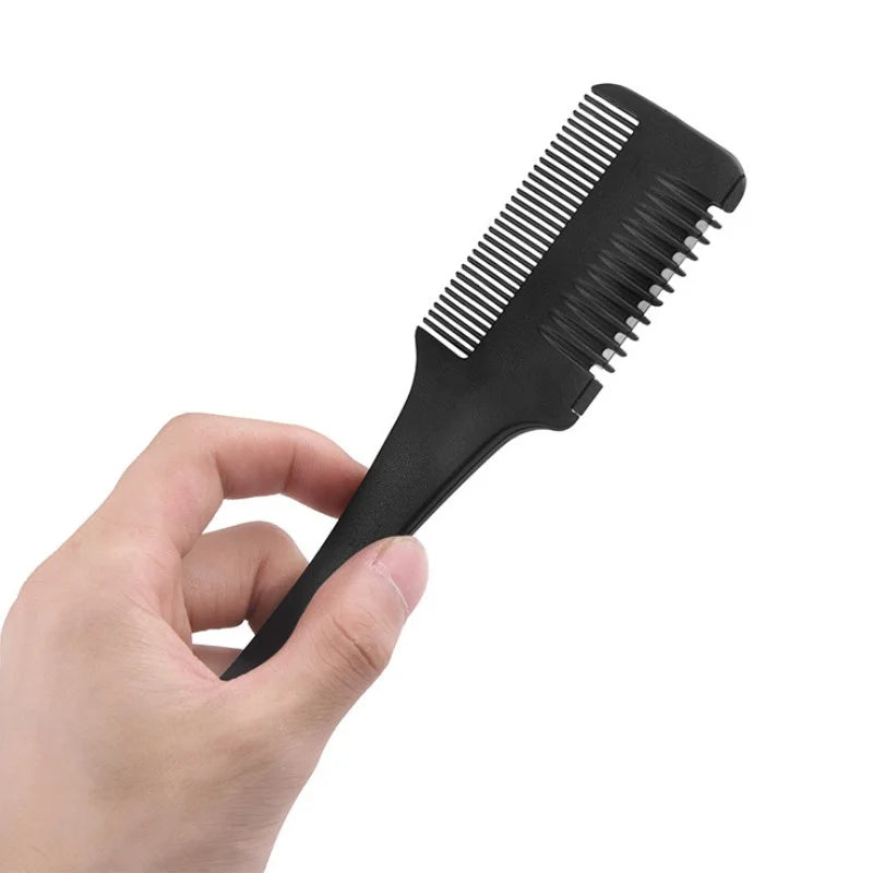 Barber Hair Clipper Folding Combs Multifuncional Plastic Wide Tooth Oil Head Comb Beard Combing Two In One Styling Tools Oasis Select Silver