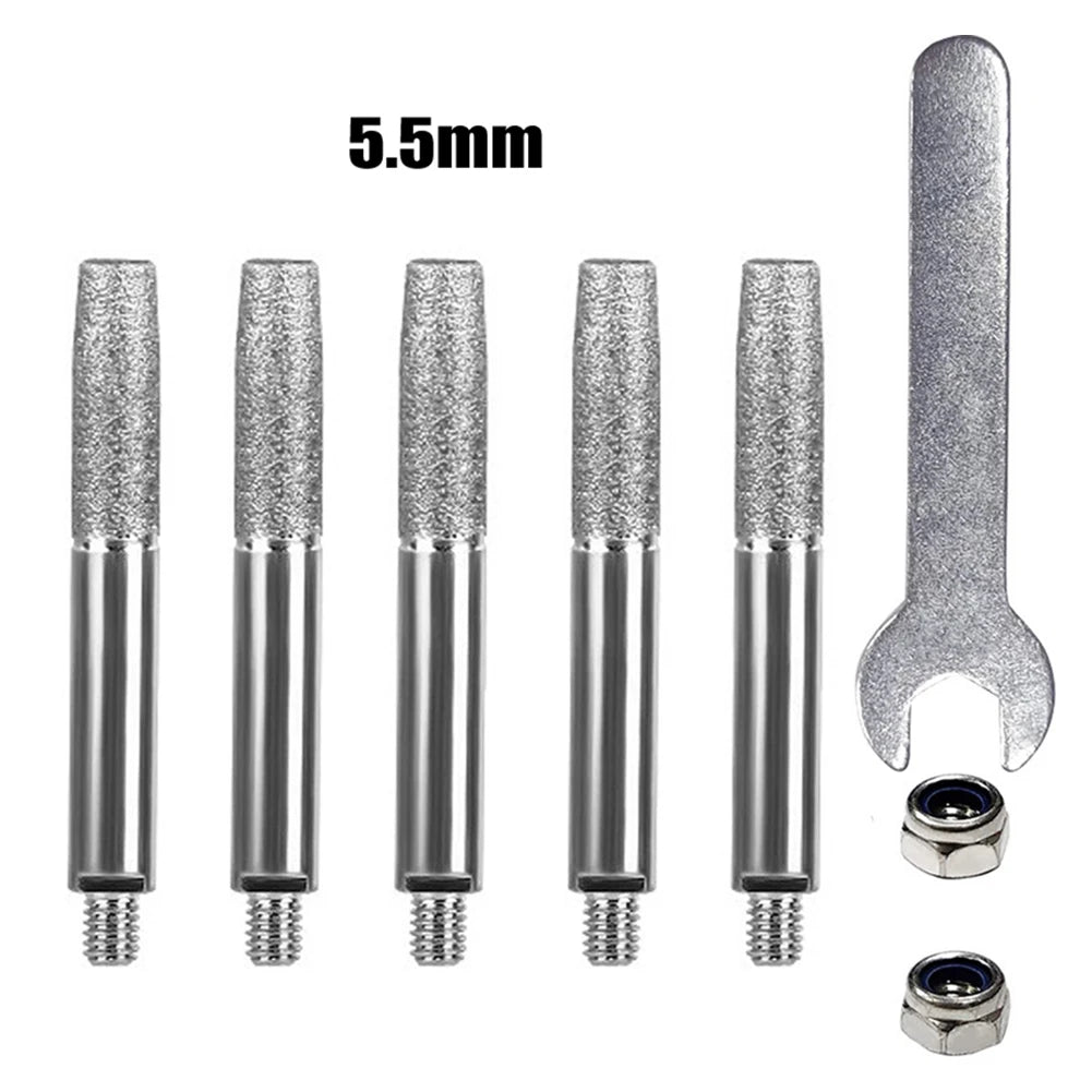 6Pcs/Set Portable And Easy Electric Chainsaw Chain Sharpening Tool Jig Sharpener For 4-5.5mm Chainsaw Saw Tools Hot Sale Oasis Select 5.5mm
