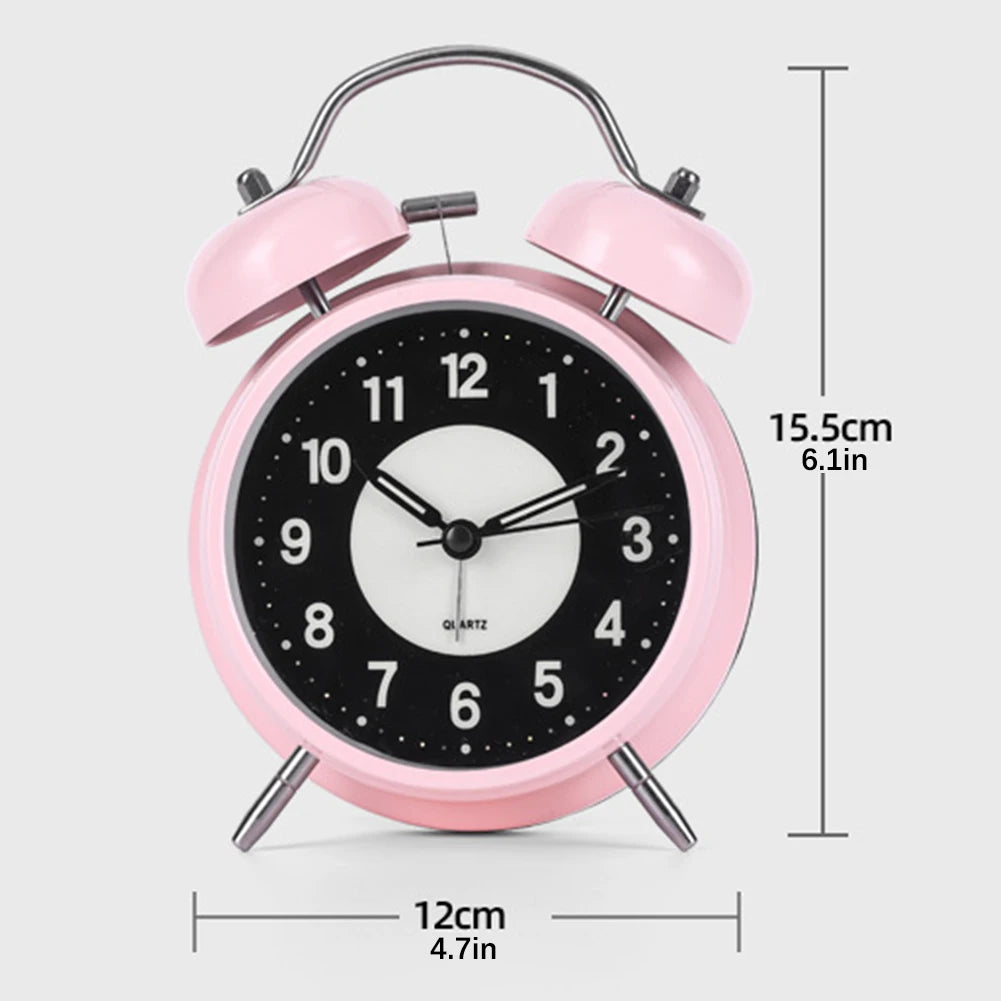 Vintage Twin-Bell Alarm Clock | Retro Analog Desk Clock