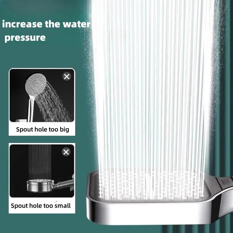 Large Shower Head 7 Modes Adjustable Shower Head Bathroom High-pressure Water-saving Shower Mixer Nozzles Bathroom Accessories Oasis Select