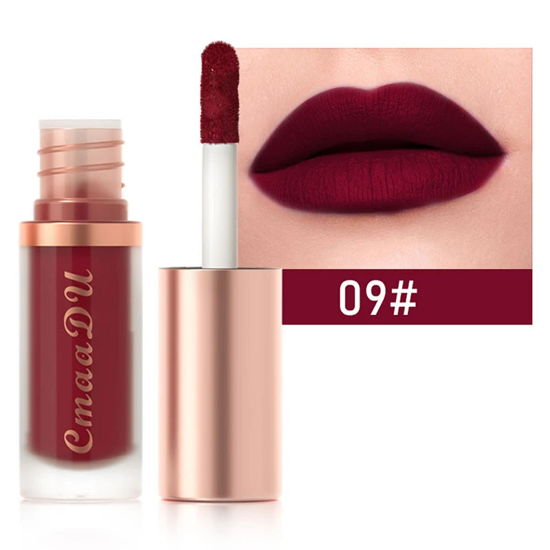 1 Pcs Velvet Matte Lipstick Lip Gloss-Long-Lasting Waterproof Non-Stick Holiday Stage Makeup Beautifully Packaged Easy Coloring Oasis Select 09
