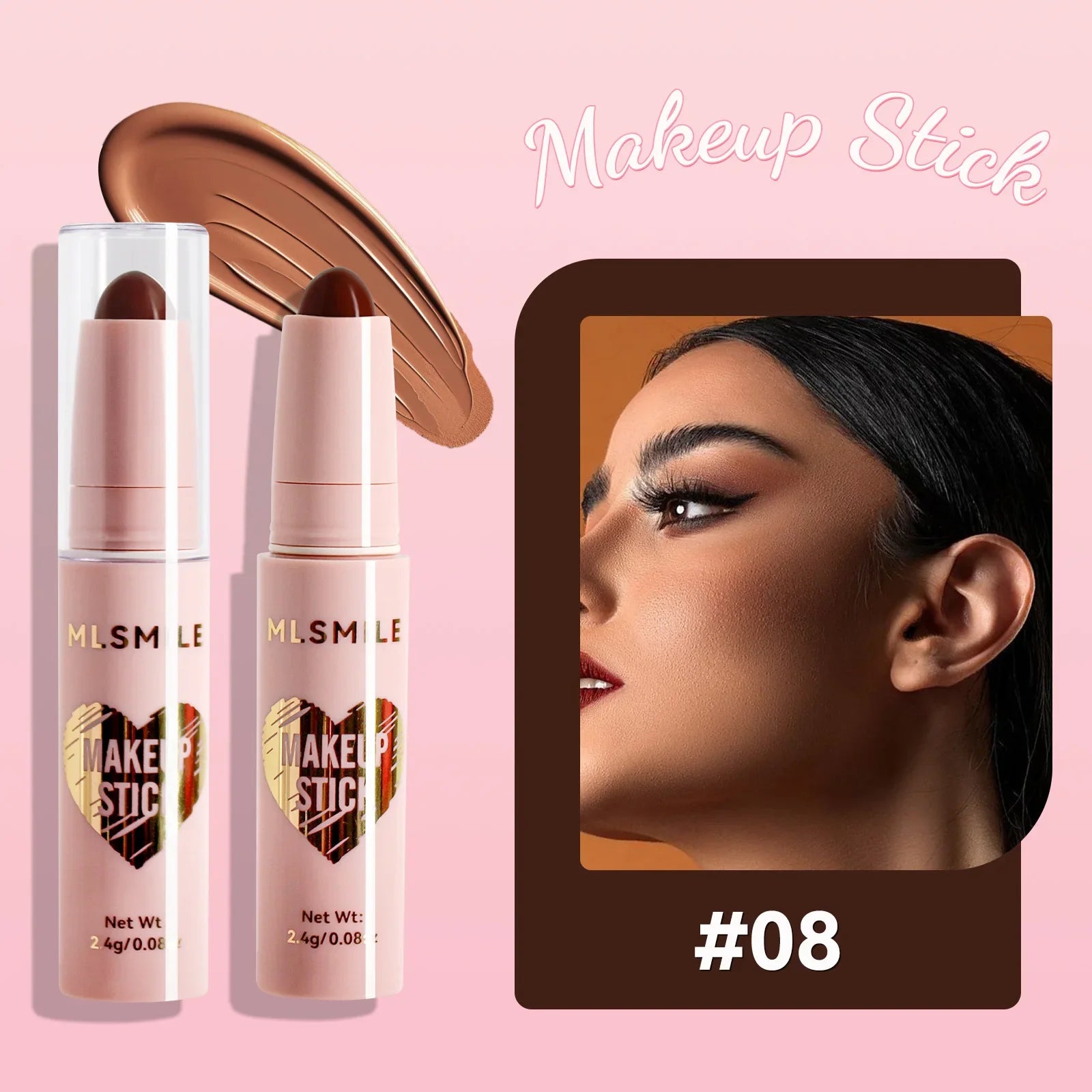 8-Color Pearl Highlighter & Contour Stick – High Gloss Face Pen