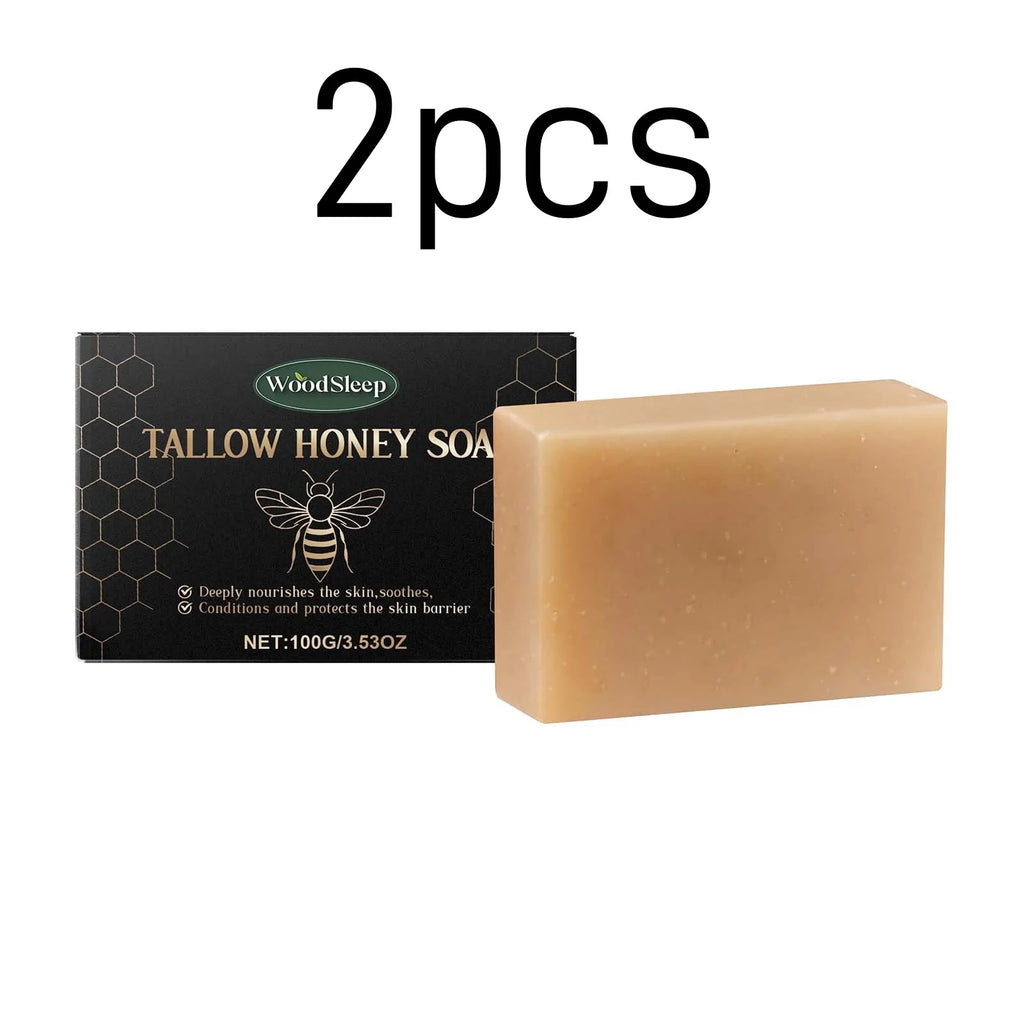 Woodsleep Tallow Honey Soap – Nourishing Moisturizing Bar Handmade Soap Bar Oasis Select 2pcs