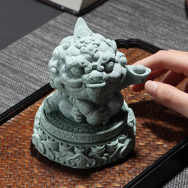 Fortune Comes Creative Pixiu Tea Pet Chinese Style Auspicious Beast Ornament Tea Set Accessory Home Decoration Display Gift Oasis Select
