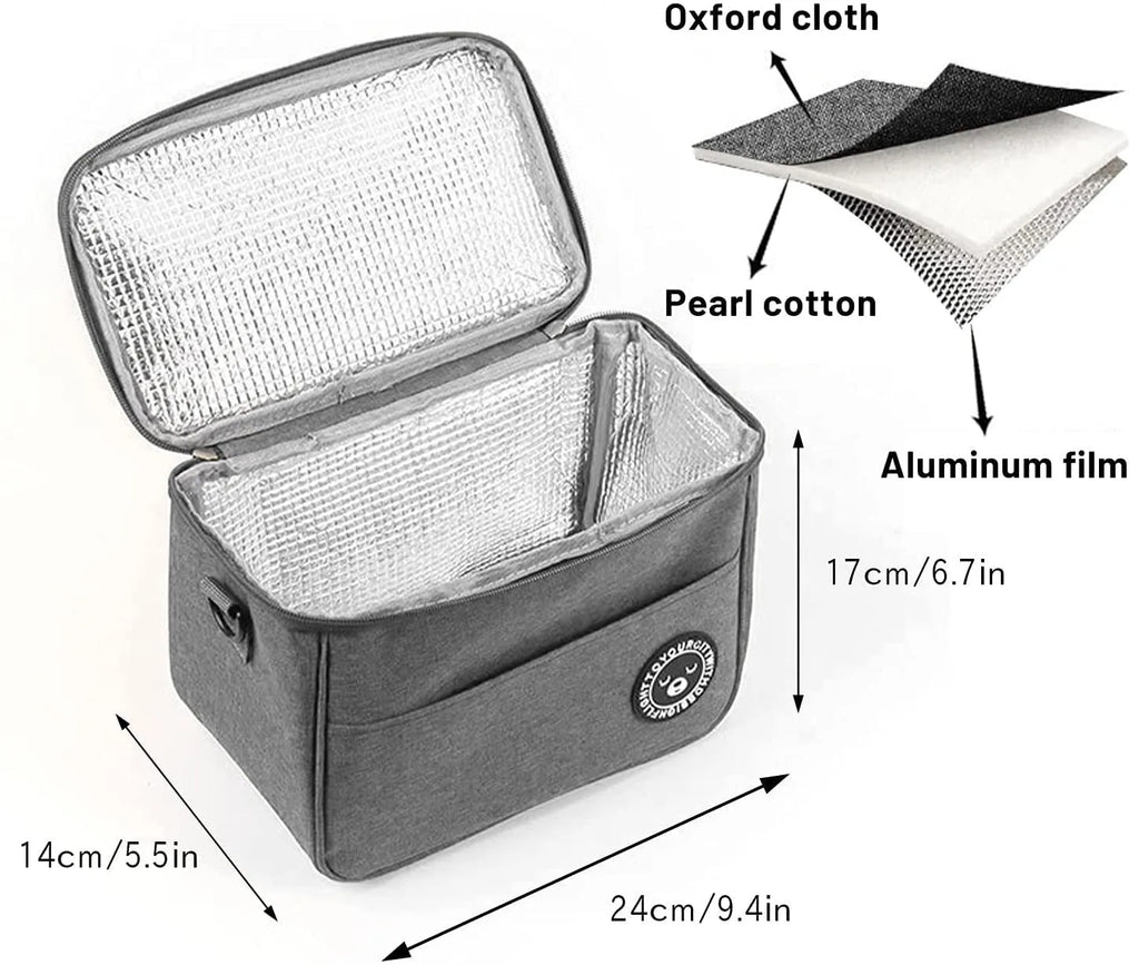 Portable Picnic Bag Thermal Insulated Lunch Box Tote Cooler Handbag Waterproof Backpack Bento Pouch School Food Storage Bags Oasis Select