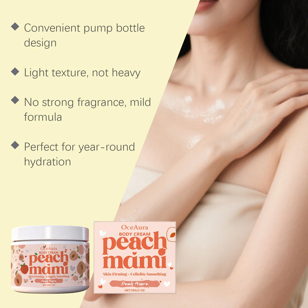 OceAura Peach Firming Body Cream – Tighten, Lift & Hydrate Firming Body Cream Oasis Select