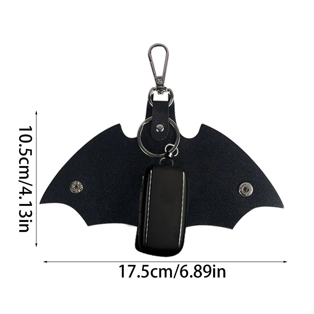 Fashion Creative Bat Shape PU Leather Keychain Men Women Key Holder Organizer Pouch Split Car Key Wallet Housekeeper Keyring Oasis Select