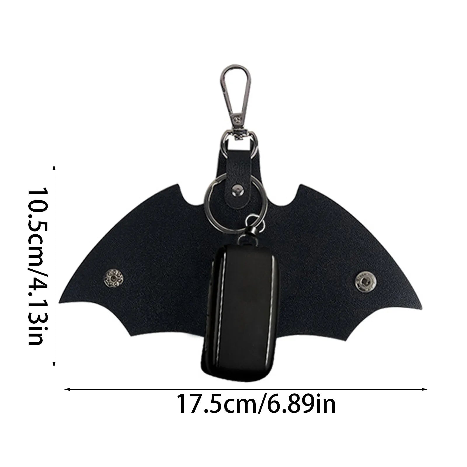Fashion Creative Bat Shape PU Leather Keychain Men Women Key Holder Organizer Pouch Split Car Key Wallet Housekeeper Keyring Oasis Select