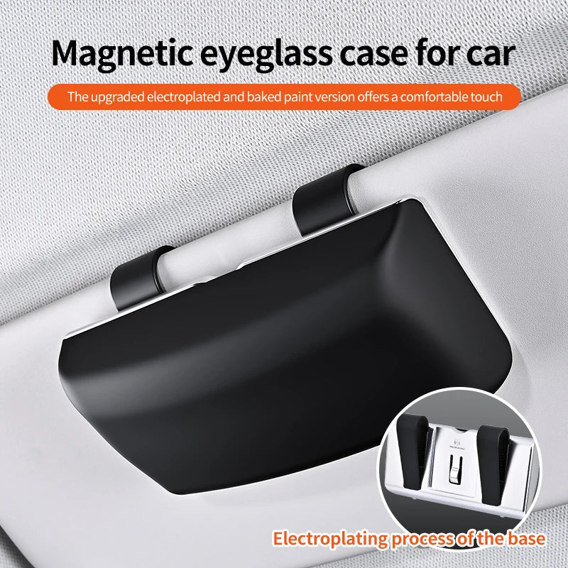 Magnetic Car Sun Visor Glasses Holder | Electroplated Case