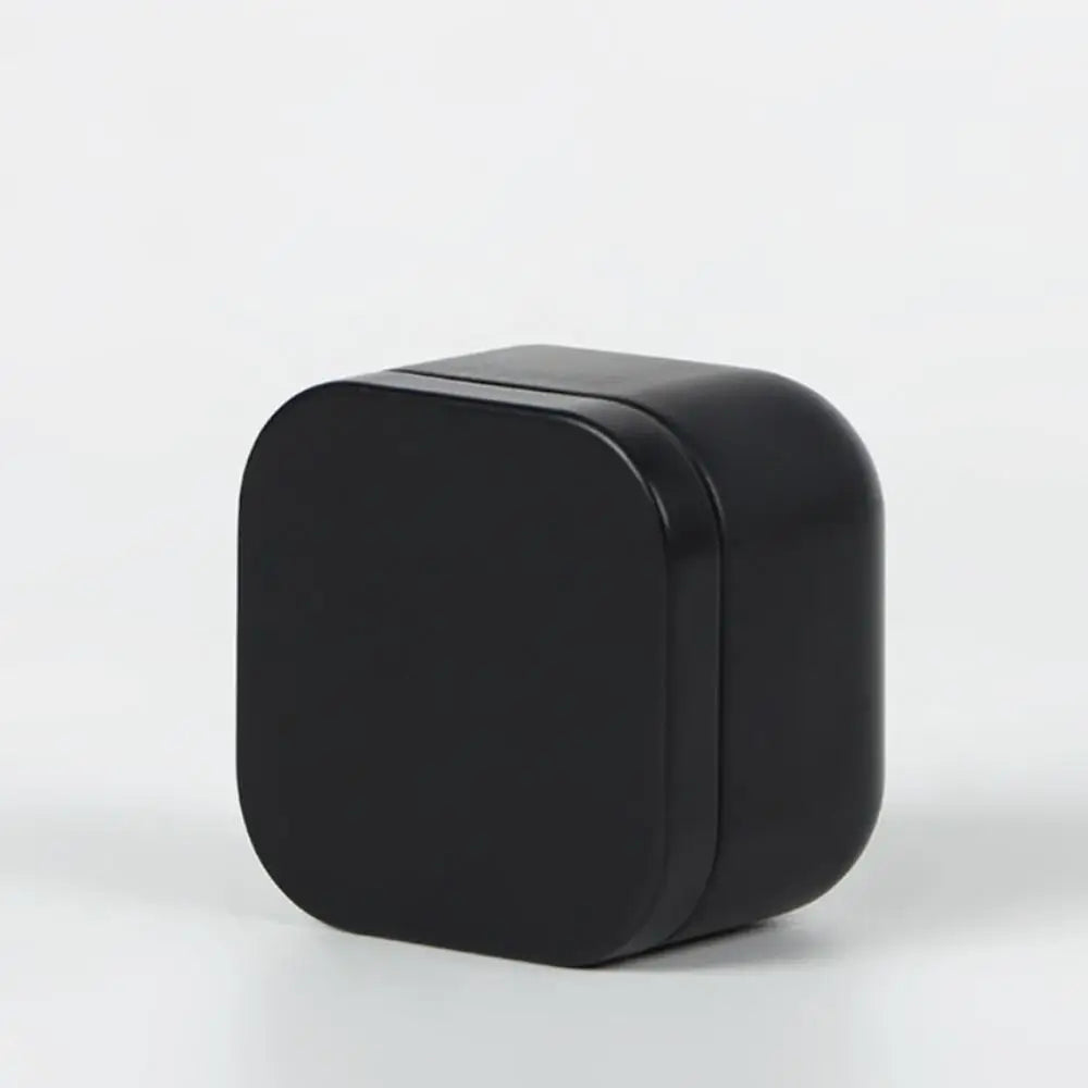 Portable Solid Color Mini Tin Box Tea Sealed Jar Packing Boxes Jewelry Candy Small Storage Can Coin Earring Headphones Gift Case Oasis Select Square Black