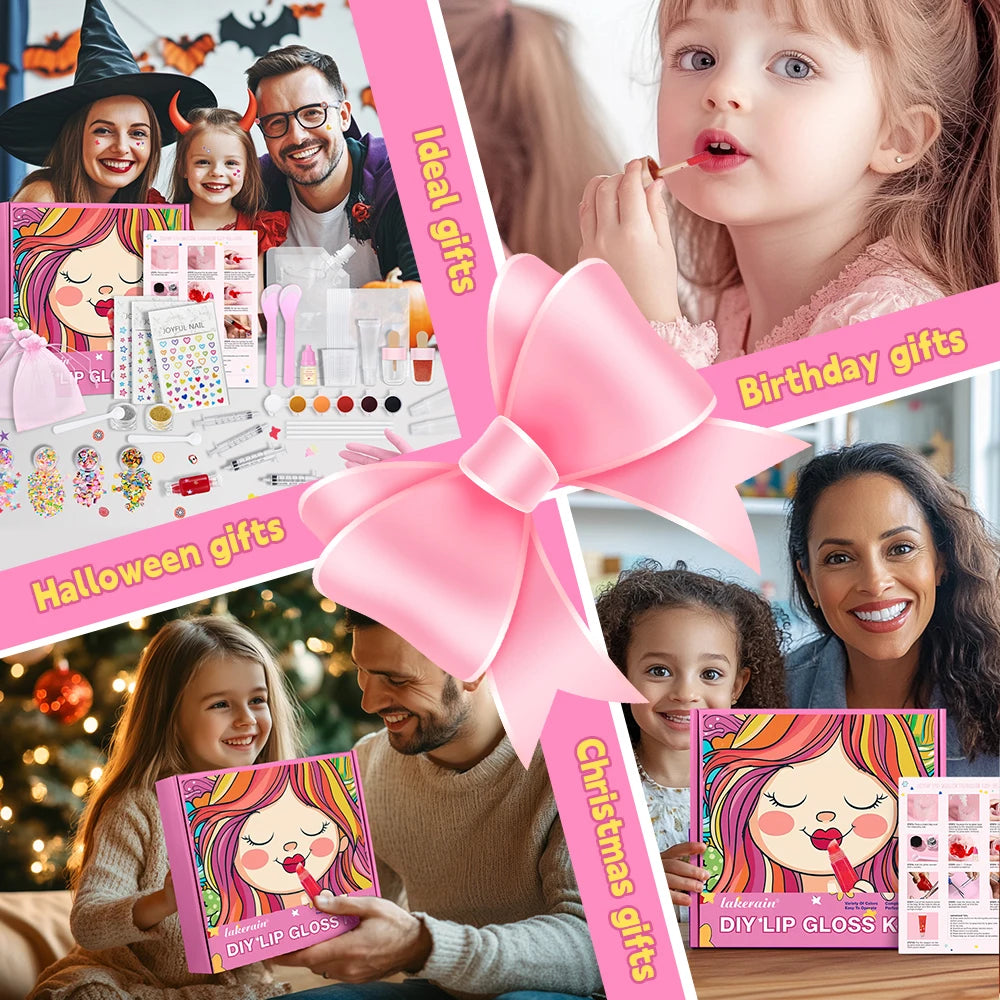 Lakerain DIY Lip Gloss Making Kit – Kids Gift Set DIY Lip Gloss Kit Oasis Select