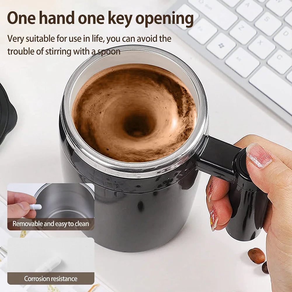 Automatic Self Stirring Magnetic Mug Rechargeable Stir Cup Stainless Steel Coffee Mixing Cup Blender Smart Mixer Shake Cup Oasis Select