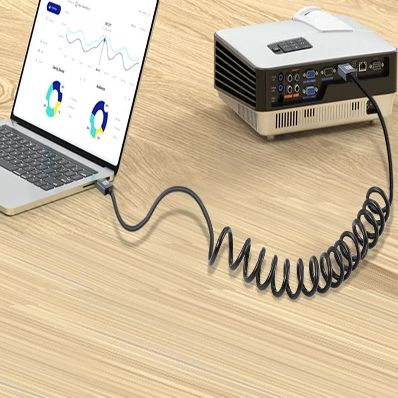 8K HDMI Cable Mini Micro HDMI to HDMI-compatible cable Mini HDMI Micro HDMI Coiled Cord for Laptop Camera DV Monitor Display Oasis Select