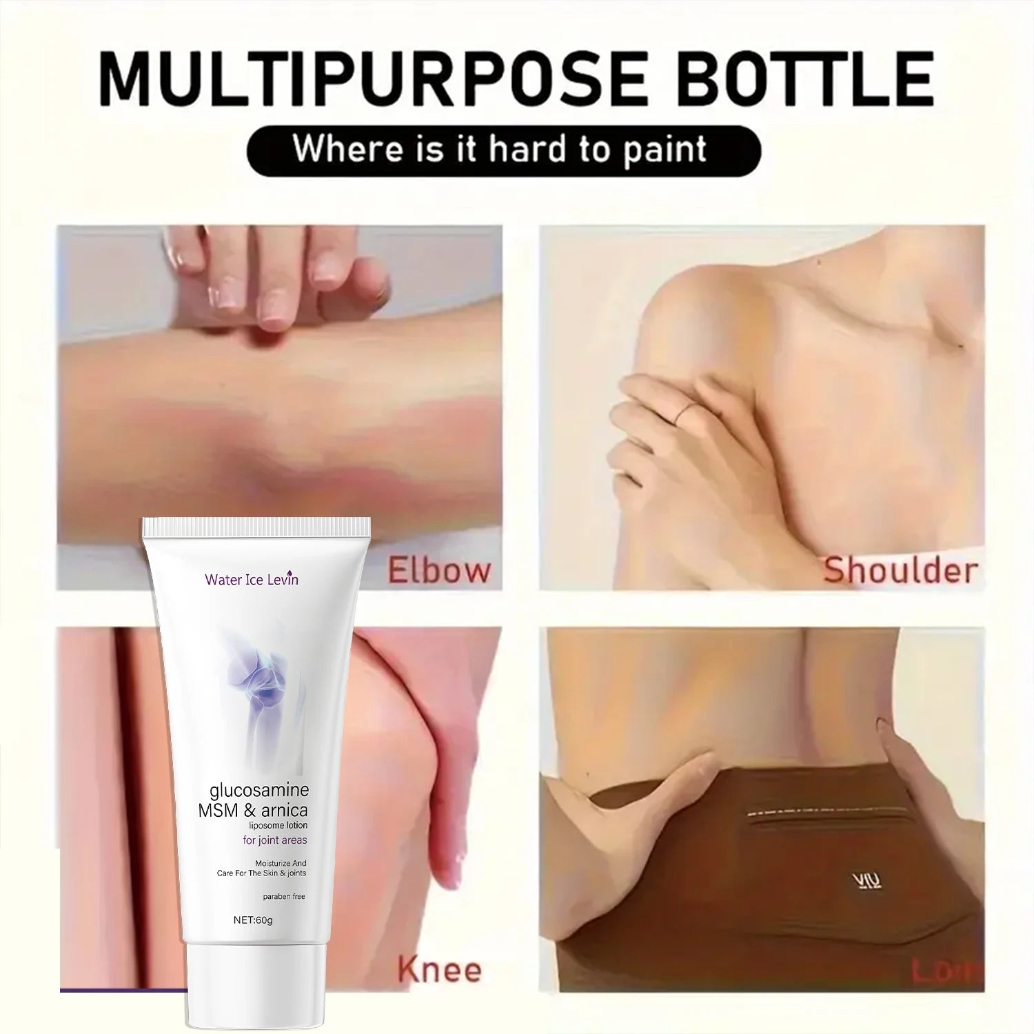 Glucosamine MSM & Arnica Joint Cream – Liposome Lotion 60g Joint Moisturizing Cream Oasis Select
