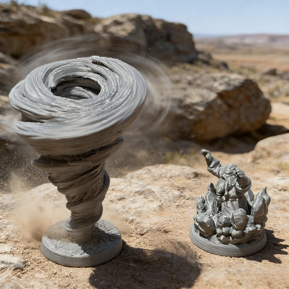Fantasy RPG Wind Elemental Miniatures Ornaments Cool Vortex Model DIY Paintable Tabletop Games Terrain Mini Dioramas Decoration Oasis Select