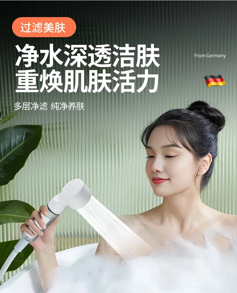 New Portable 3 Modes Travel business Trip Home RV Children Baby Shower Head Filter Rainfall Spray Shower Household Accessories Oasis Select