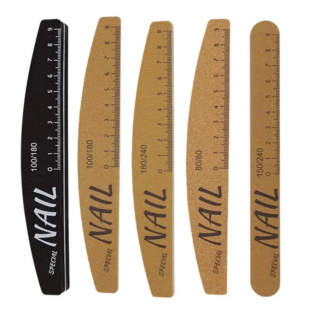 Double-Sided Nail Files 100/150/180/240 Grit with Scale Guide Nail File Oasis Select ABCDE