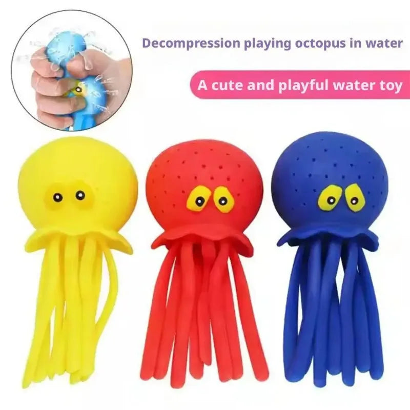 1pcs Baby Bath Toys Sponge Water Absorbing Octopus Squeezing Stress Relief Toys Summer Swimming Play Water Bath Toy for Children Oasis Select