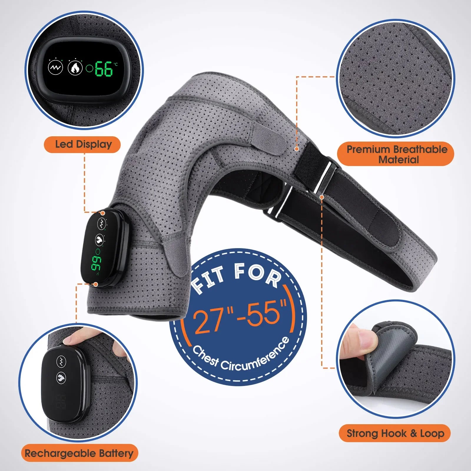 Electric Heated Shoulder Wrap – Massage & Warmth Brace
