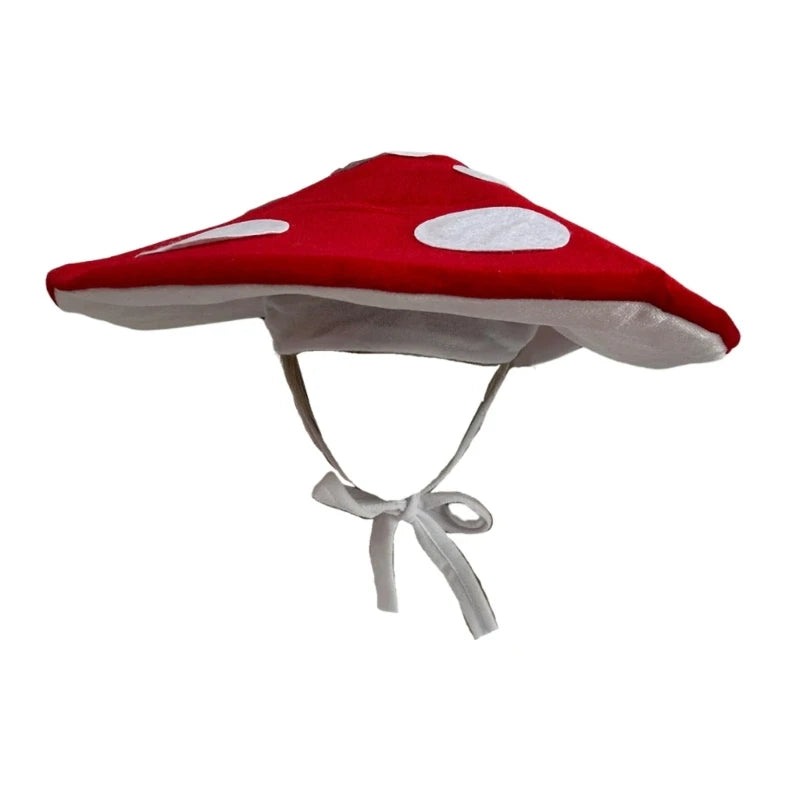 Festival Mushroom Plush Hat Eye Catching Novelty Headpiece for Cosplay Theme Party Headgear Roleplaying Photo Hat Oasis Select 48x20cm