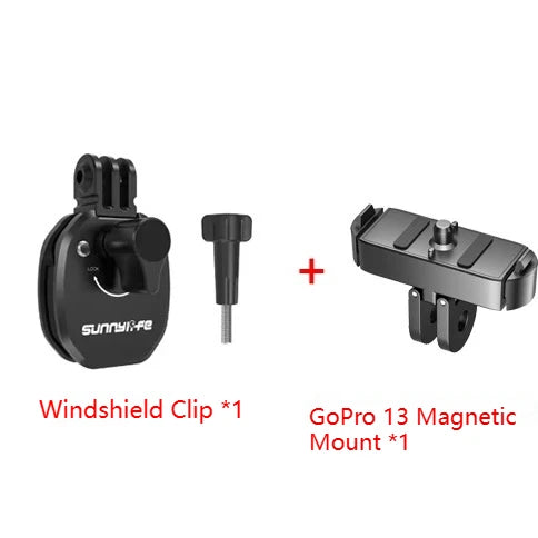 Motorcycle Windshield Mount for Insta360 X5 X4 GoPro DJI Action