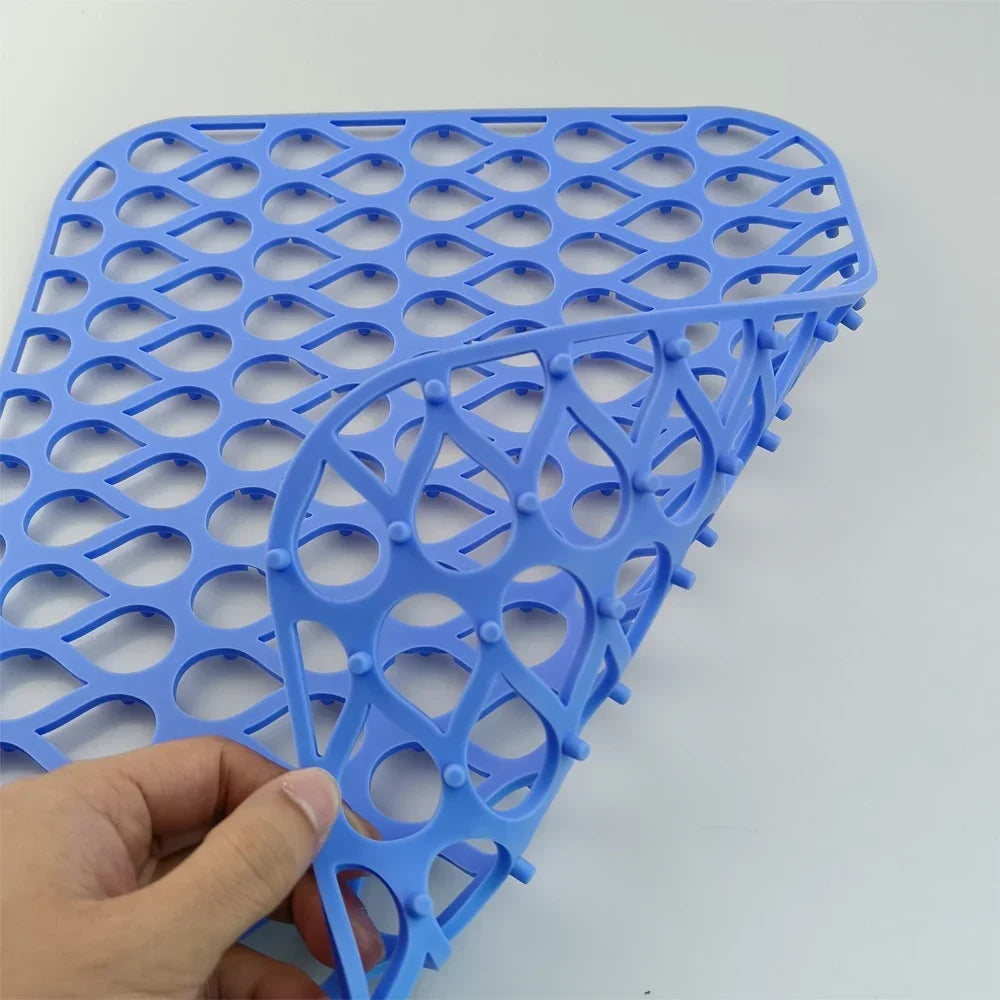 Multifunctional Silicone Sink Mat Insulation Pad Kitchen Drainer Bottom Protection Anti-scratch Slip Anti-splash Filter Mesh Oasis Select