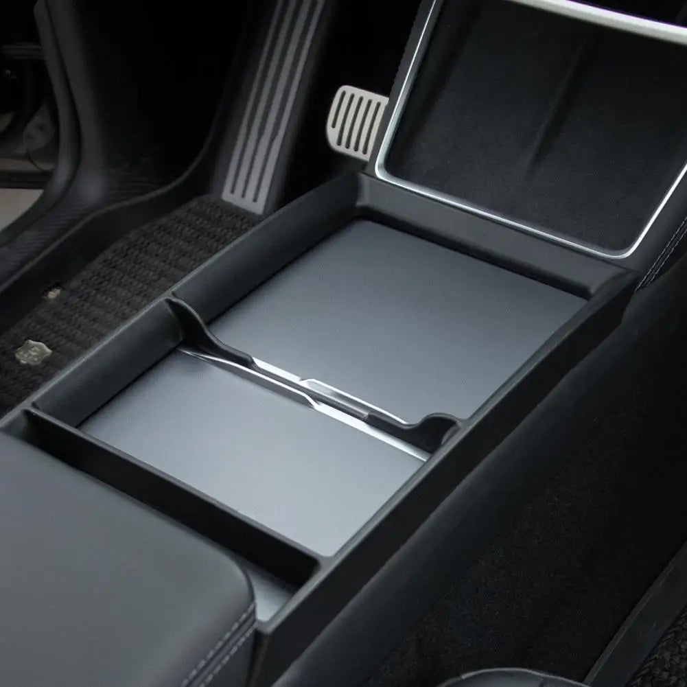 For Tesla Model 3 Y Center Console Organizer, Updated Armrest Storage Box Tray, Interior Modification Accessories Oasis Select