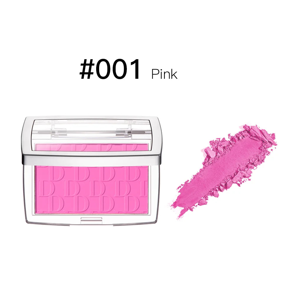 2pcs Matte Embossed Blush & Brush Long Lasting High Pigmented Multi-Purpose Blush Palette Pink Natural Color Rendering Cosmetics Oasis Select 001 No Brush