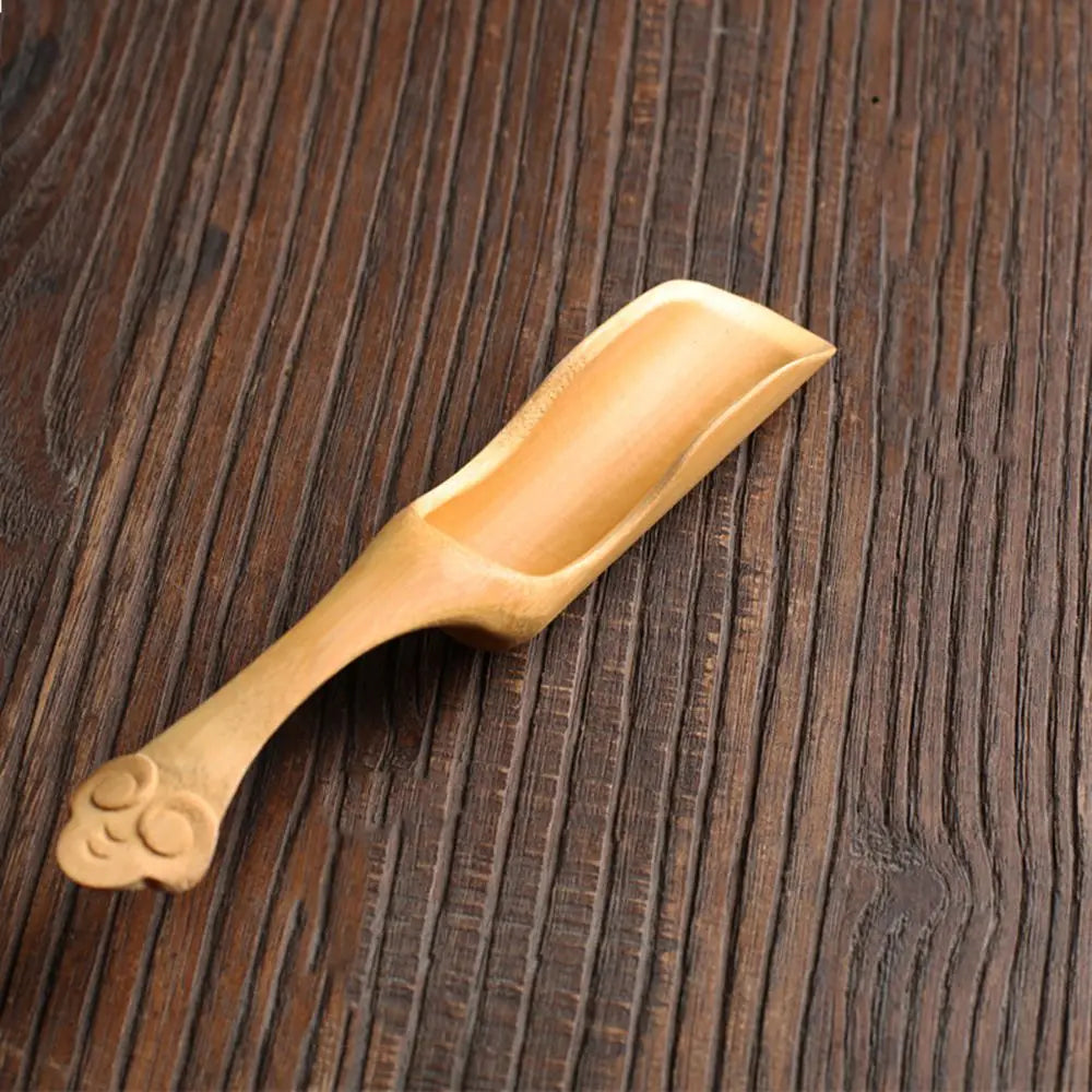 Retro Bamboo Tea Set – Spatula, Teaspoon & Tea Shovel
