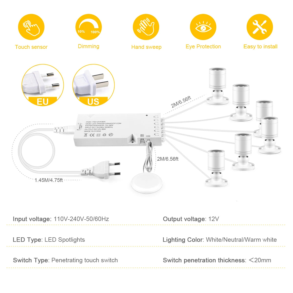 3W 12V Aluminum Dimmable LED Spotlight for Ceiling Light Toy Wine Cooler Display Souvenir Collect Cabinet Shelf,Decorative Lamps Oasis Select