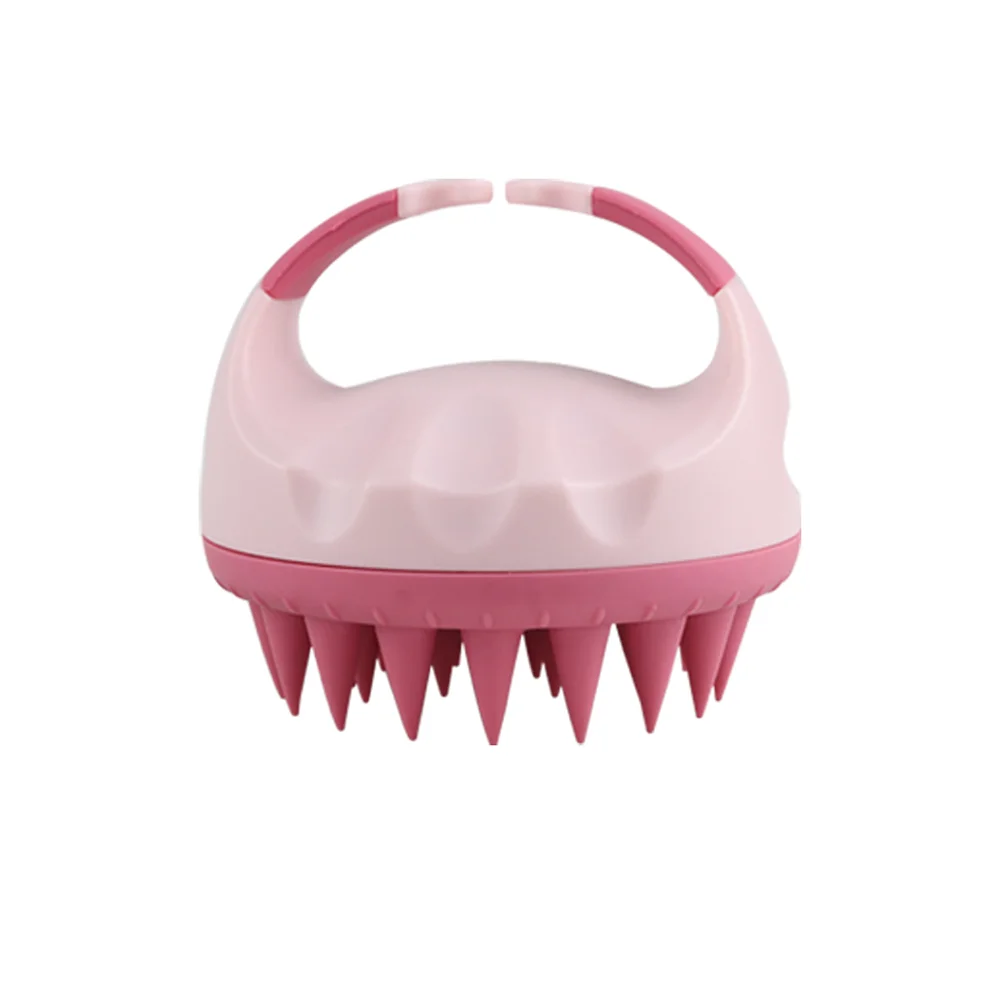 Shampoo Head Scalp Massage Brush Silicone Soft Skin Friendly Hair Washing Massager Comb SPA Massage Brush Beauty Salon Hair Tool Oasis Select pink