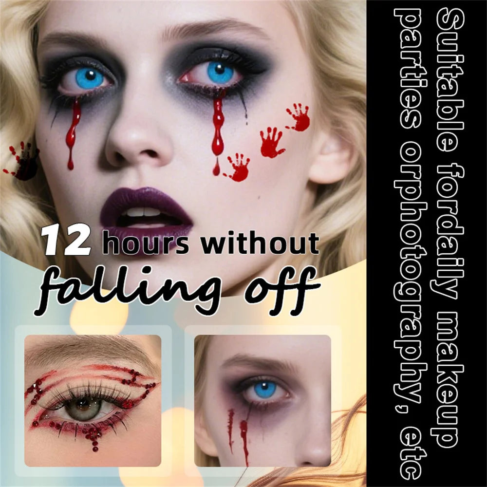 Halloween Glow in the Dark Temporary Face Tattoo Stickers Temporary Tattoo Sticker Oasis Select