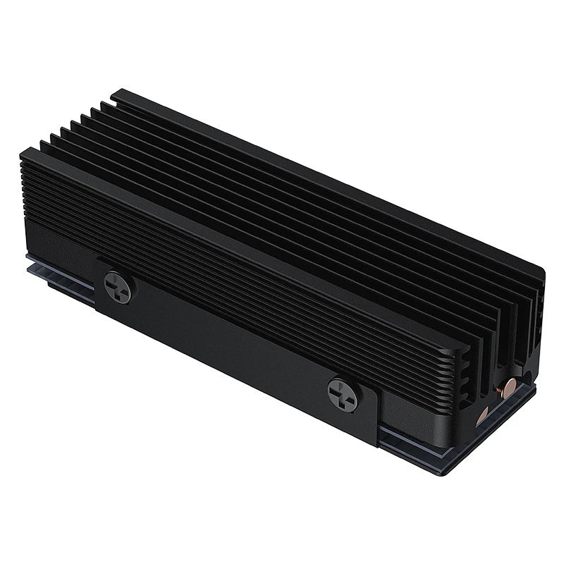 All-Aluminum Grilled Vest M.2 SSD-V3 2280 Solid State Drive; High-Efficient NVME with Dual Heat Pipe for Gamers. Oasis Select black