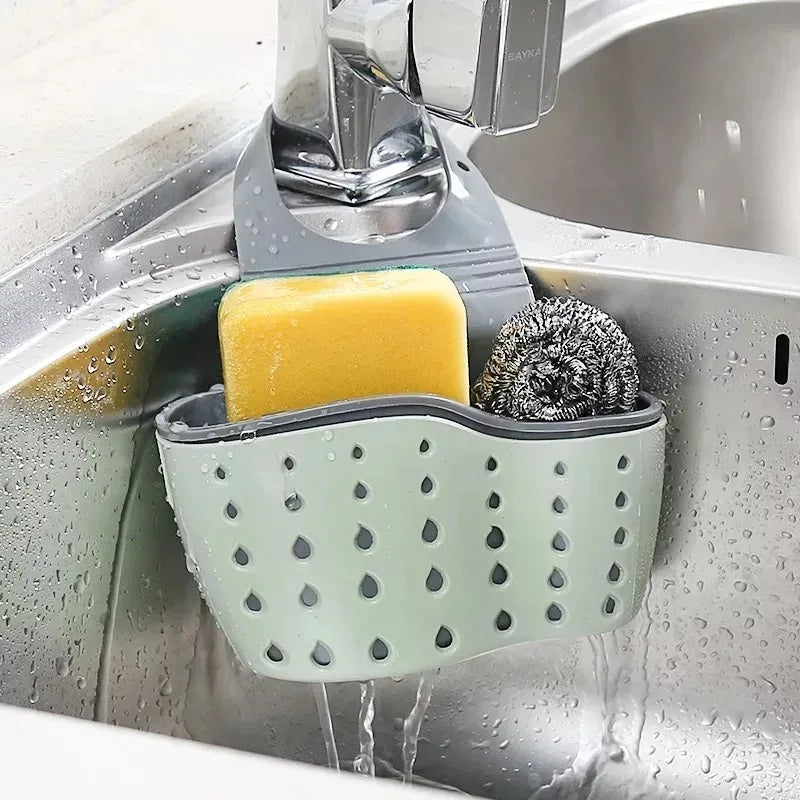 Adjustable Sink Drain Basket – Sponge & Soap Organiser Rack Sink Drain Basket Oasis Select