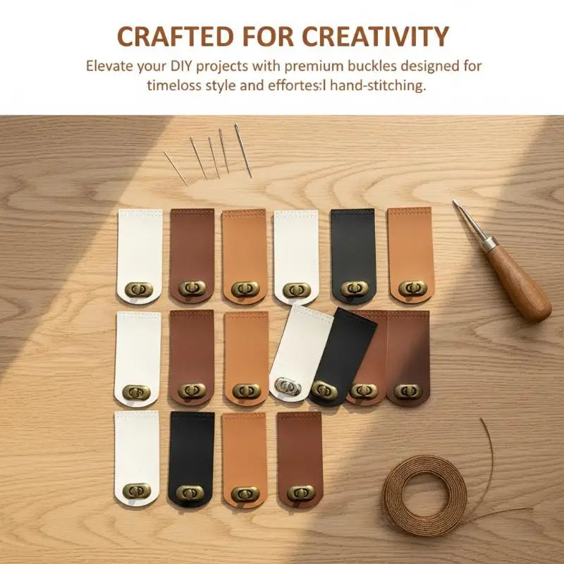 DIY Crochet Handbag Leather Snap Closure Sew-On Bag Buckle Purse Fastener Handbags Shoulder Bag Accessory Oasis Select