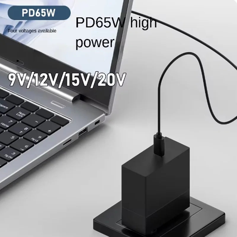 DP 65W 9V 12V 15V 20V USB C Type C to DC Power Adapter Cable Type C to 3.5*1.35mm Dc line Converter for Router Mini Fan Speaker Oasis Select