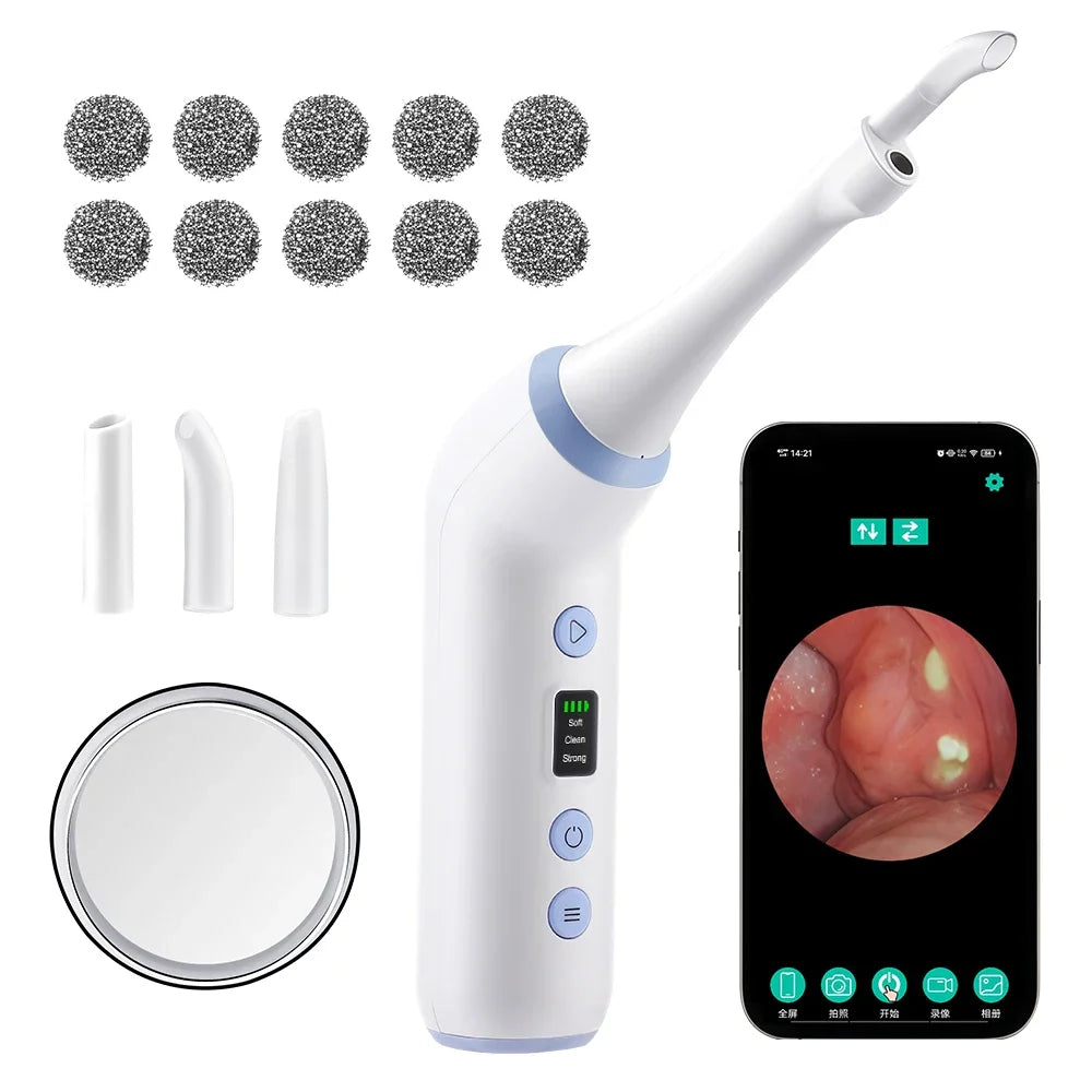 Hailicare Electric Tonsil Stone Remover – HD Camera & LED