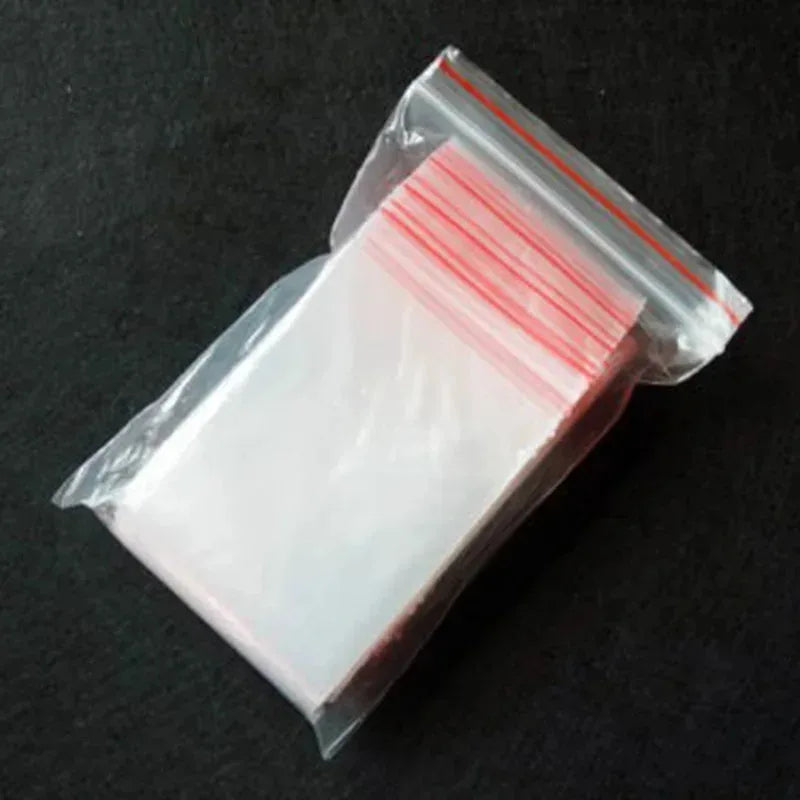 100/200/300pcs Small Zip Lock Plastic Bag Reclosable Transparent Bag Shoe Bag Vacuum Bag Poly Clear Bags Thickness 0.05mm Oasis Select