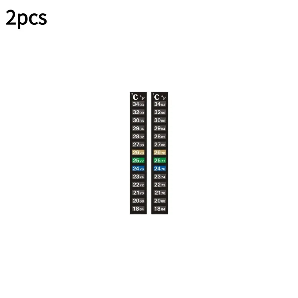 Digital Aquarium Home Stick-on Thermometer Fish Tank Strip Dual Scale C/F Discolor Temperature Measurement Sticker Tools Oasis Select 2pcs