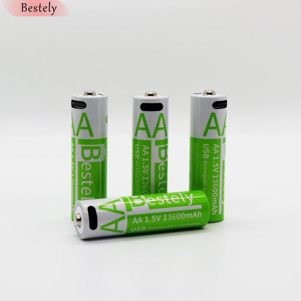 Bestely 1.5V 13600mAh USB AA Li-ion Rechargeable Battery, Fast Charging , 2000 Cycle for Xbox Controller Toys Camera Flash Oasis Select
