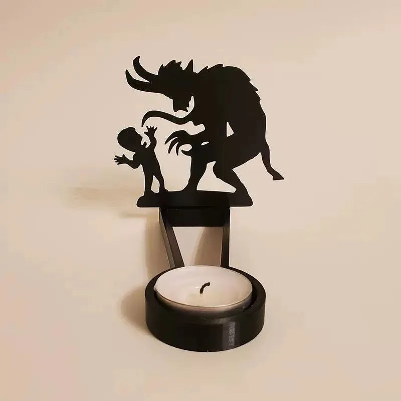 Halloween Decoration Home Halloween Projector Shadow Movie Props Halloween Ornaments Horror Candle Holder Candlestick Ornaments Oasis Select