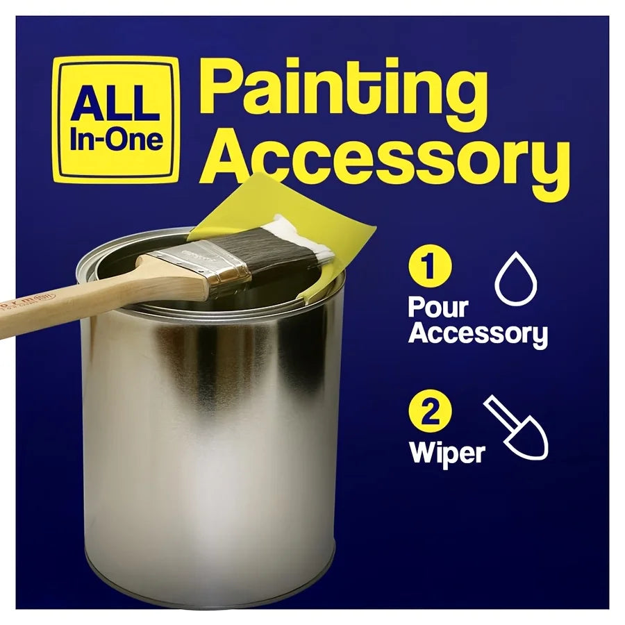 1pc Paint Can Spout, Fits All Pint, Quart Painting Cans, All In One Pouring Accessory,Paint Brush Holder,Paint Bucket Attachment Oasis Select