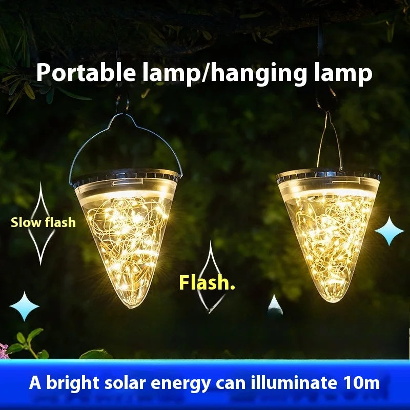 Outdoor Solar Lamp String, Household Villa Outdoor LED Courtyard Waterproof Garden Decorative Chandelier Oasis Select 50LED