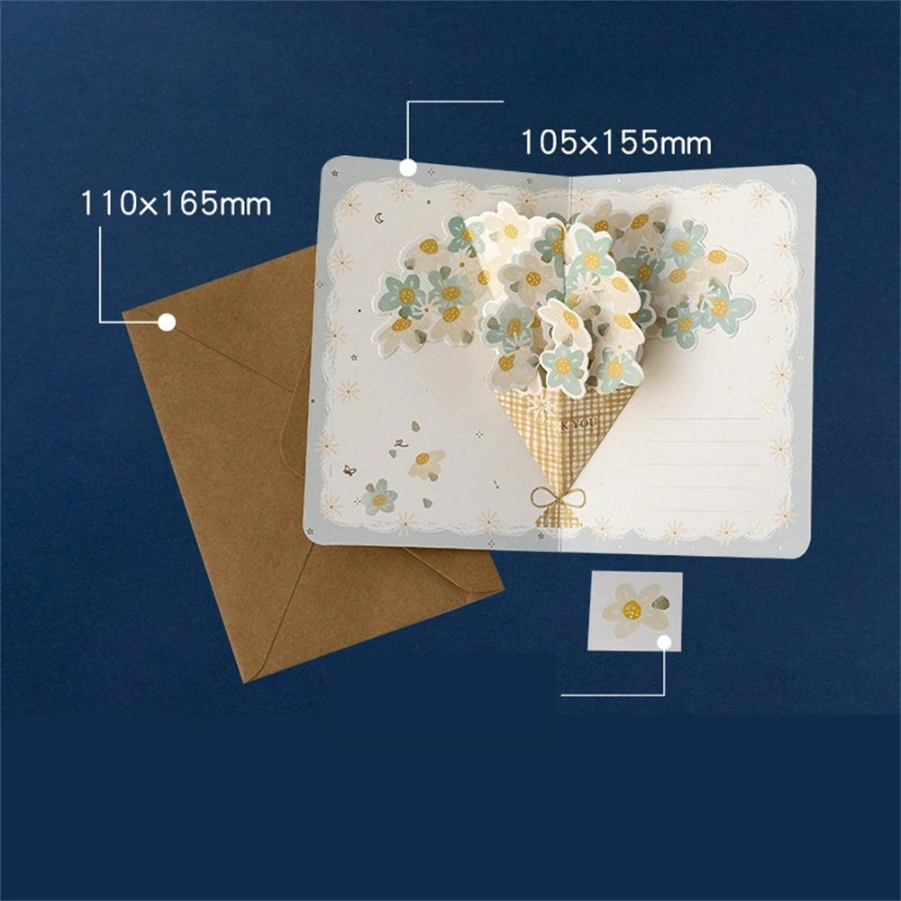 3D Pop-Up Floral Greeting Card | Valentine's & Mother's Day