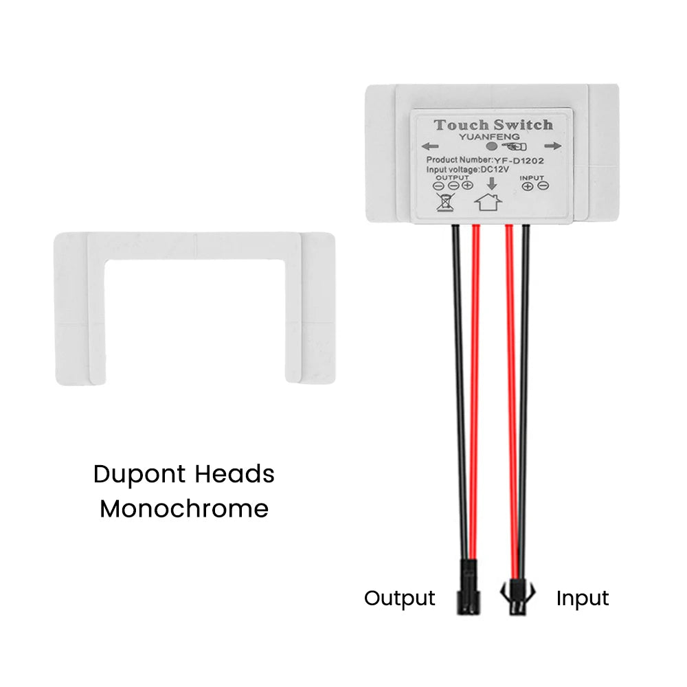 Touch Sensor Switch DC 12V 5A 60W LED Smart Single Key Mirror Light Switch Touch Dimmer Switch For Bathroom Mirror Oasis Select C
