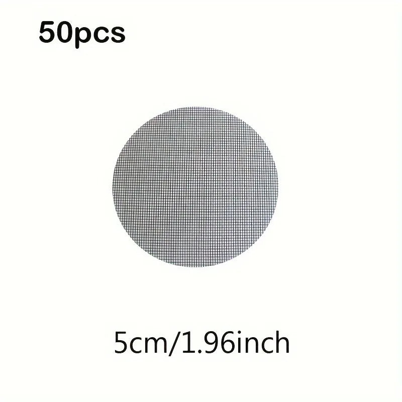 50pcs Round Drainage Mesh Pads for Flower Pots - Breathable, Prevents Soil Leakage, Reusable Mesh for Bonsai, Gardening Mesh Oasis Select 5cm 50pcs