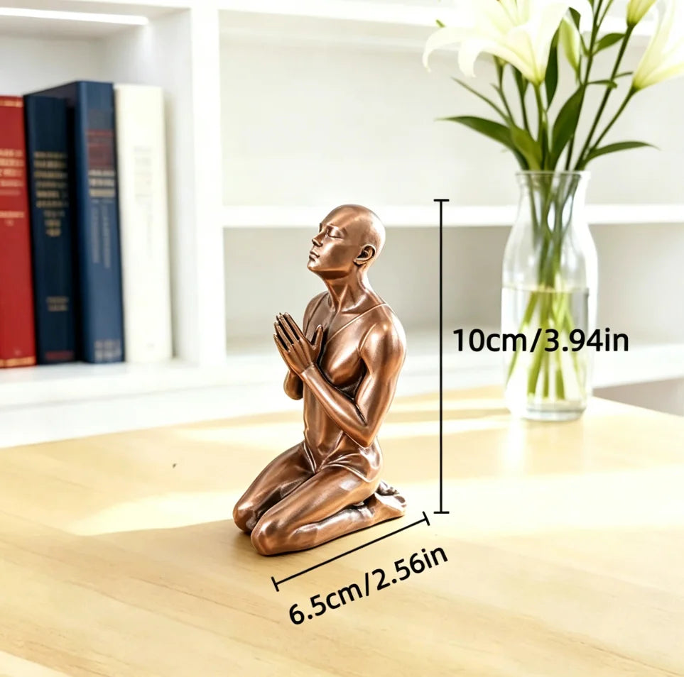 Minimalist Kneeling Prayer Man Ornaments Muscular Human Statue Meditation Male Home Office Table Yoga Room Decor Spiritual Gifts Oasis Select pray 4